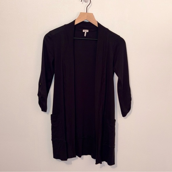 Splendid Black Cardigan Sweater with Open Front Small - Picture 2 of 5
